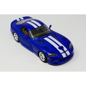 Burago 1996 Dodge Viper GTS Coupe Blue White Stripes 1:18 Diecast Car ITALY